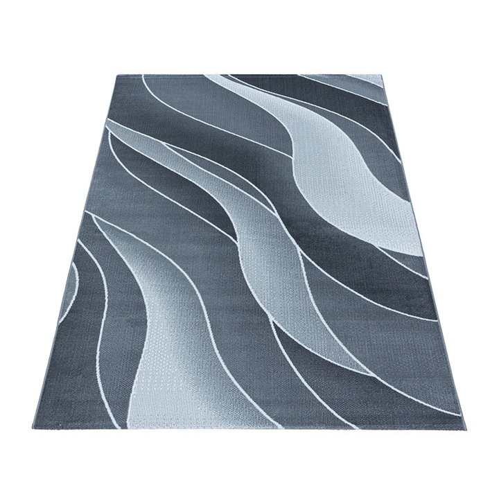 Modern vloerkleed - Streaky Waves Grijs/Wit - 2