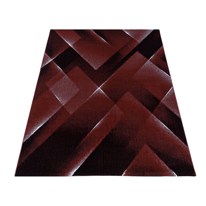 Modern vloerkleed - Streaky Lines Rood - 2