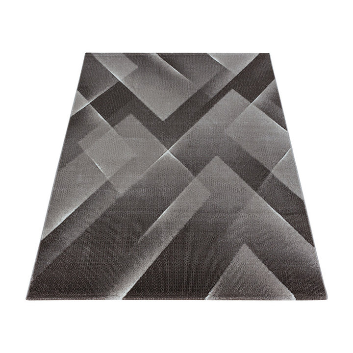 Modern vloerkleed - Streaky Lines Bruin - 2