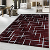 Modern vloerkleed - Streaky Skretch Rood Wit