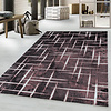 Modern vloerkleed - Streaky Skretch Roze Wit