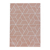 Retro vloerkleed - Stencil Triangle Roze/Wit