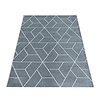 Retro vloerkleed - Stencil Triangle Grijs Wit