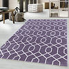 Retro vloerkleed - Stencil Paars Wit