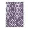 Retro vloerkleed - Stencil Paars Wit
