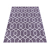 Retro vloerkleed - Stencil Paars Wit