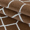 Retro vloerkleed - Stencil Pattern Bruin/Wit - thumbnail 5