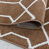 Retro vloerkleed - Stencil Pattern Bruin/Wit - thumbnail 4