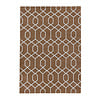 Retro vloerkleed - Stencil Pattern Bruin/Wit - thumbnail 1