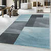 Retro vloerkleed - Stencil Rectangles Blauw/Grijs