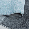 Retro vloerkleed - Stencil Rectangles Blauw/Grijs
