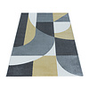 Retro vloerkleed - Stencil Forms Geel Grijs