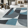 Retro vloerkleed - Stencil Forms Blauw Grijs