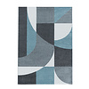 Retro vloerkleed - Stencil Forms Blauw Grijs