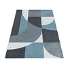 Retro vloerkleed - Stencil Forms Blauw Grijs