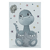 Kindervloerkleed - Fleurtje Dino Blauw