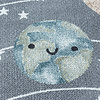 Kindervloerkleed - Fleurtje Planeten Grijs