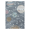 Kindervloerkleed - Fleurtje Planeten Grijs