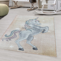 Kindervloerkleed - Fleurtje Unicorn Geel