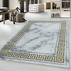 Modern vloerkleed - Marble Edge Grijs Goud