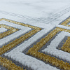 Modern vloerkleed - Marble Edge Grijs Goud