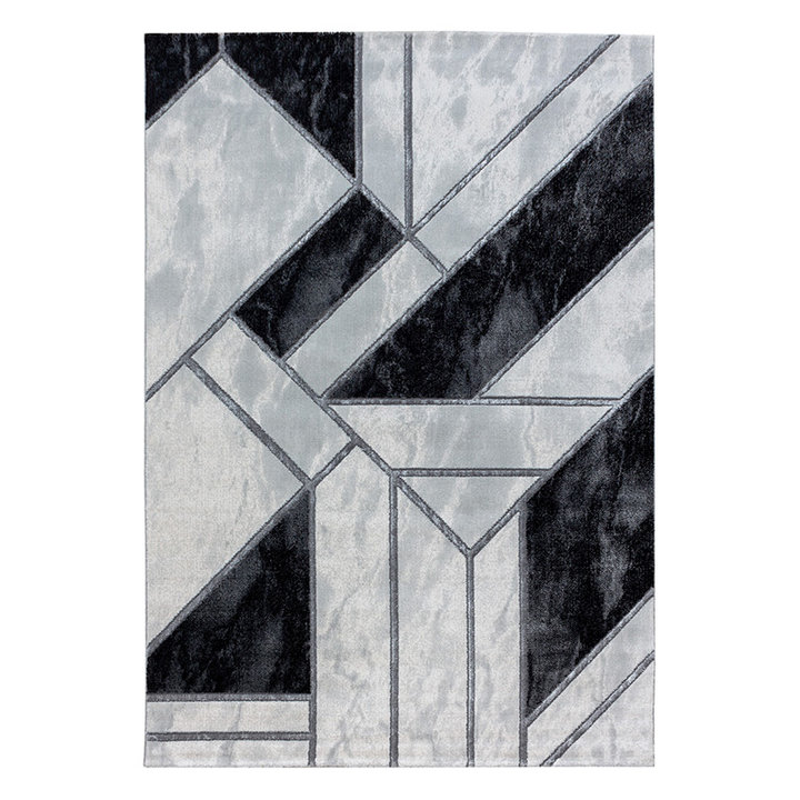 Modern vloerkleed - Marble Design Grijs/Zilver - 1