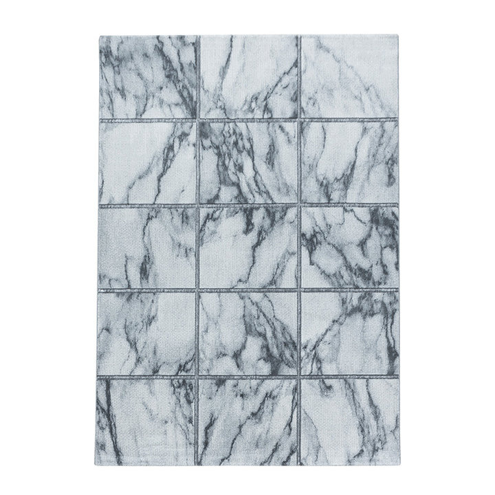 Modern vloerkleed - Marble Box Grijs/Zilver - 1