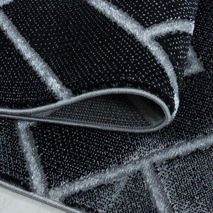 Modern vloerkleed - Marble Pattern Antraciet/Zilver - 4
