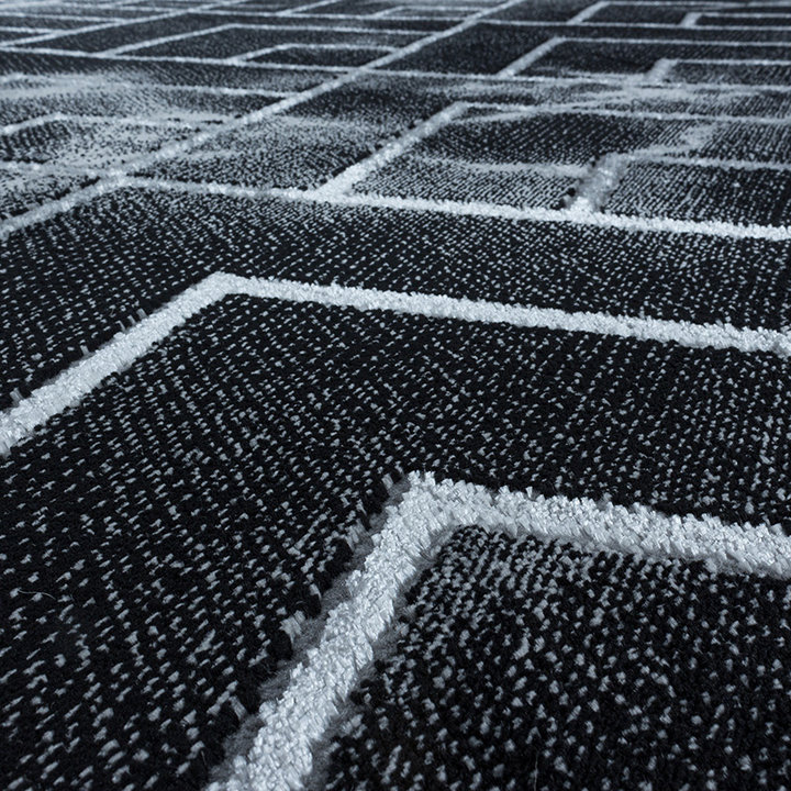 Modern vloerkleed - Marble Pattern Antraciet/Zilver - 5
