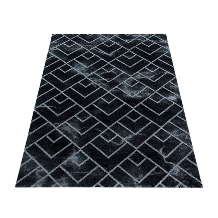 Modern vloerkleed - Marble Pattern Antraciet/Zilver - 2