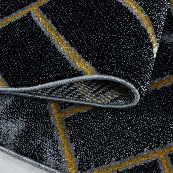 Modern vloerkleed - Marble Pattern Antraciet/Goud - 4