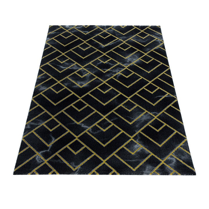Modern vloerkleed - Marble Pattern Antraciet/Goud - 2