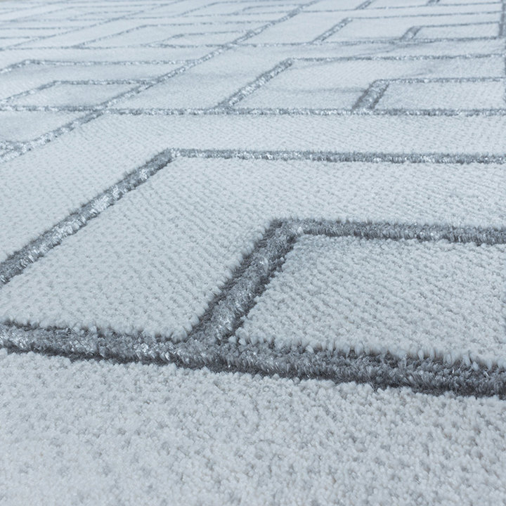 Modern vloerkleed - Marble Pattern Grijs/Zilver - 5
