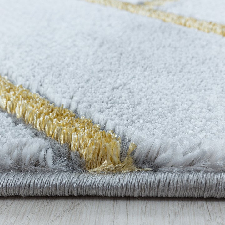 Modern vloerkleed - Marble Pattern Grijs/Goud - 3