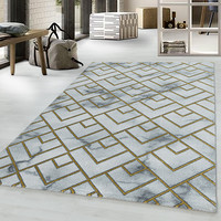 Modern vloerkleed - Marble Pattern Grijs Goud
