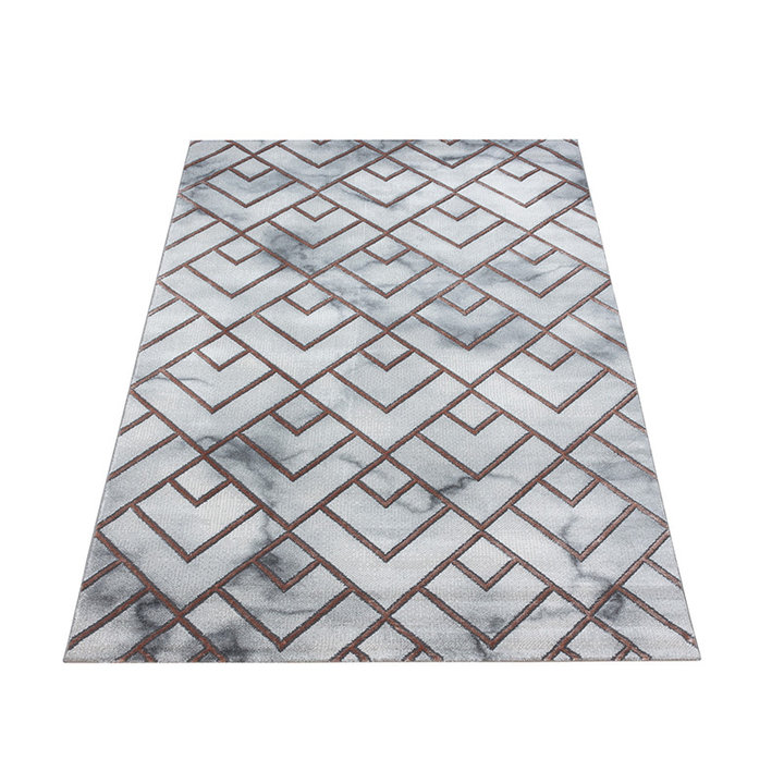Modern vloerkleed - Marble Pattern Grijs/Bruin - 2