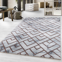 Modern vloerkleed - Marble Pattern Grijs Bruin