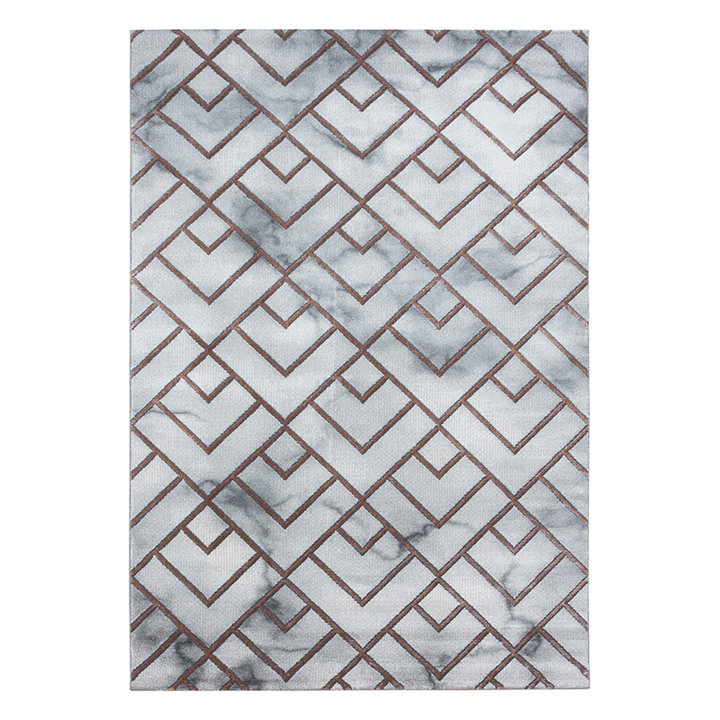 Modern vloerkleed - Marble Pattern Grijs/Bruin - 1