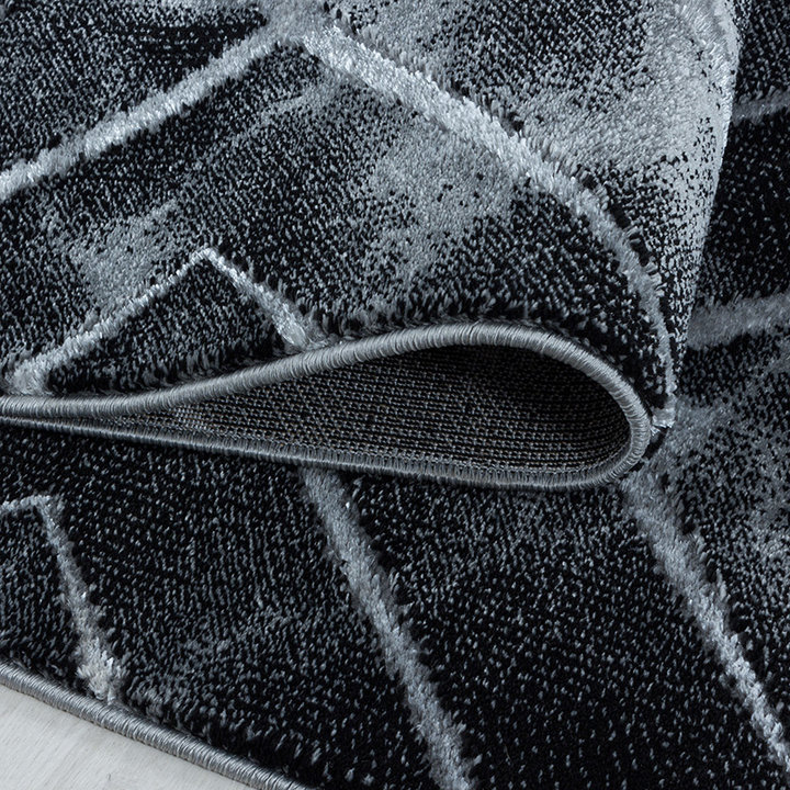 Modern vloerkleed - Marble Square Antraciet/Zilver - 4