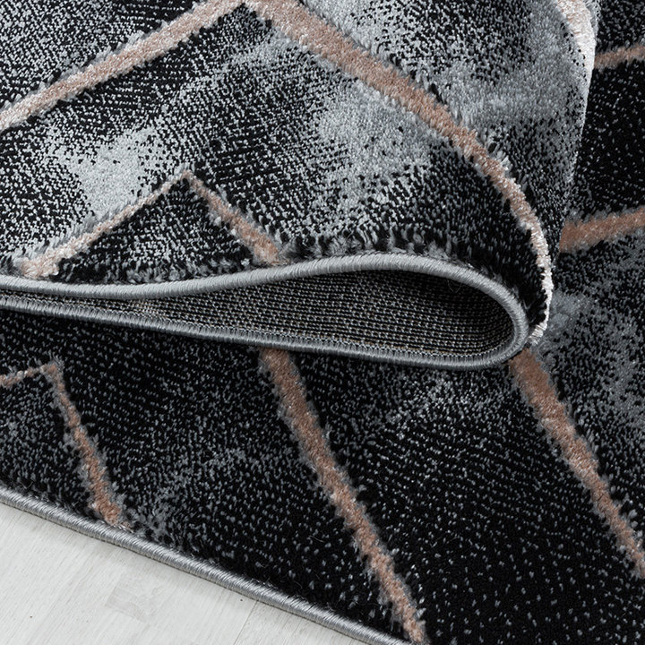 Modern vloerkleed - Marble Square Antraciet/Bruin - 4