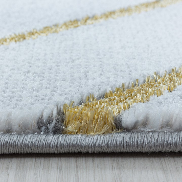 Modern vloerkleed - Marble Square Grijs/Goud - 3