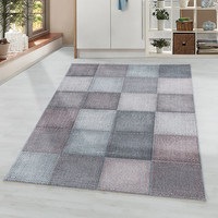Modern vloerkleed - Optimism Block Roze Grijs