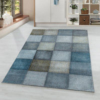 Modern vloerkleed - Optimism Block Blauw Grijs