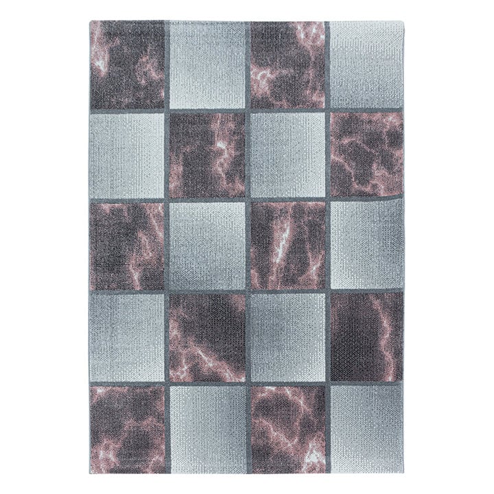 Modern vloerkleed - Optimism Box Roze/Grijs - 1