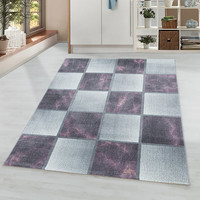 Modern vloerkleed - Optimism Box Paars Grijs