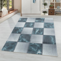 Modern vloerkleed - Optimism Box Blauw Grijs