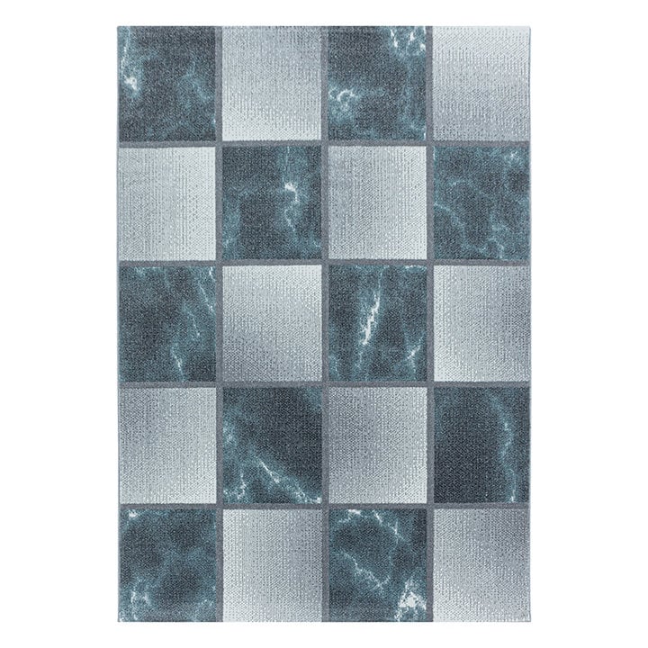 Modern vloerkleed - Optimism Box Blauw/Grijs - 1