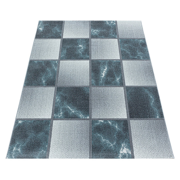 Modern vloerkleed - Optimism Box Blauw/Grijs - 2