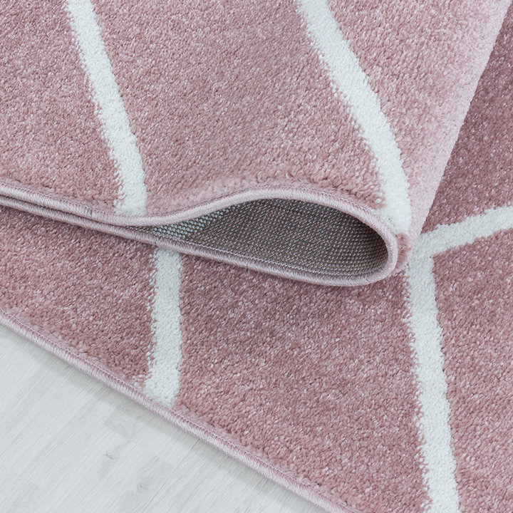 Laagpolig vloerkleed - Smoothly Weave Roze/Wit - 4