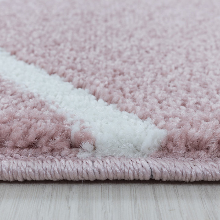 Laagpolig vloerkleed - Smoothly Weave Roze/Wit - 3